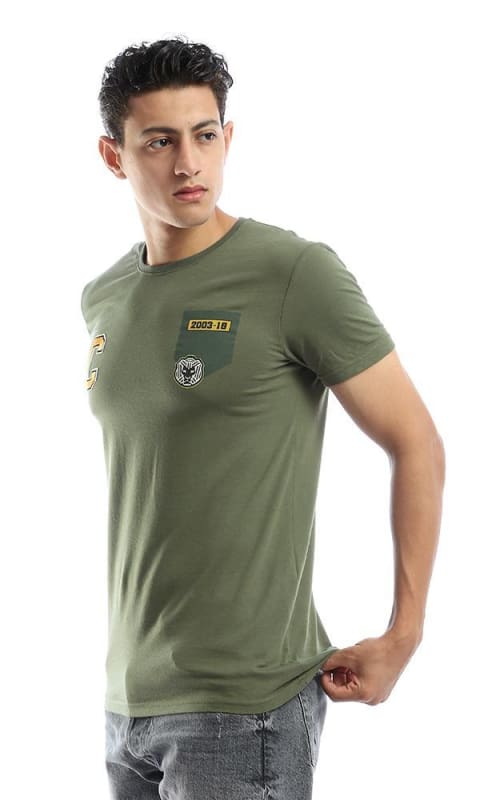 CairoKee Collection Olive Green Patches Tee - male t-shirts