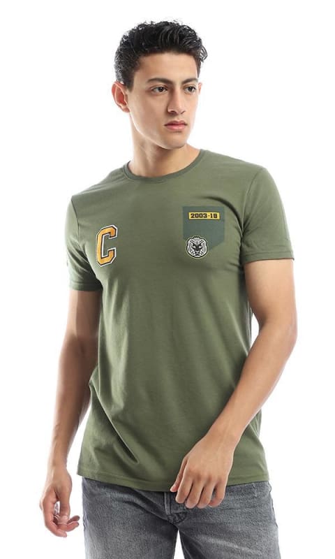 CairoKee Collection Olive Green Patches Tee - male t-shirts