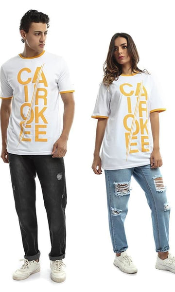 CairoKee Collection Unisex Casual Printed T-shirt - White - male t-shirts