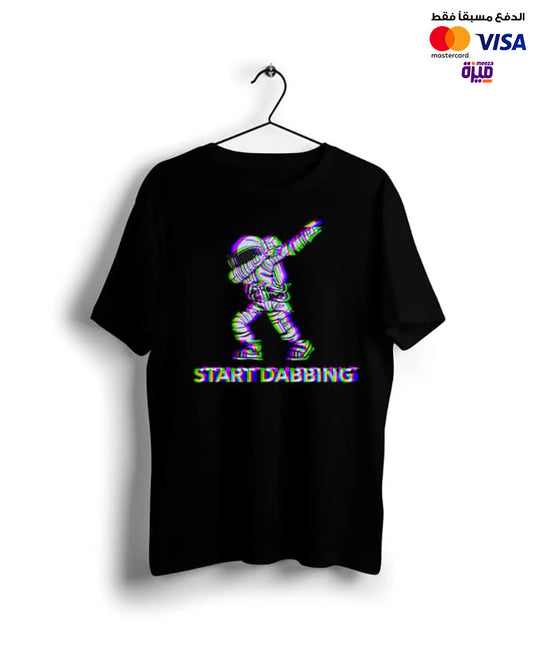 Dabbing Astro - Digital Graphics Basic T-shirt black