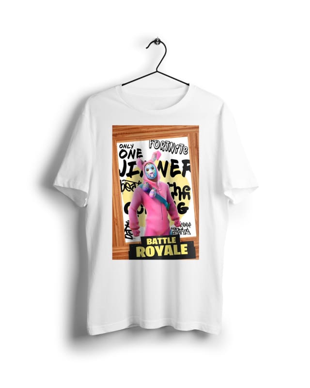 Fortnite Pink- Digital Graphics Basic T-shirt White - NAV
