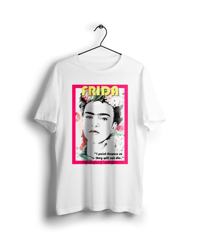 Frida Kahlo - Digital Graphics Basic T-shirt White - POD