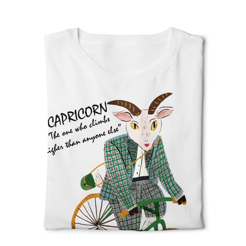 Horoscope Capricorn- Digital Graphics Basic T-shirt White - POD