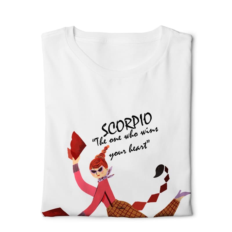Horoscope Scorpio- Digital Graphics Basic T-shirt White - POD