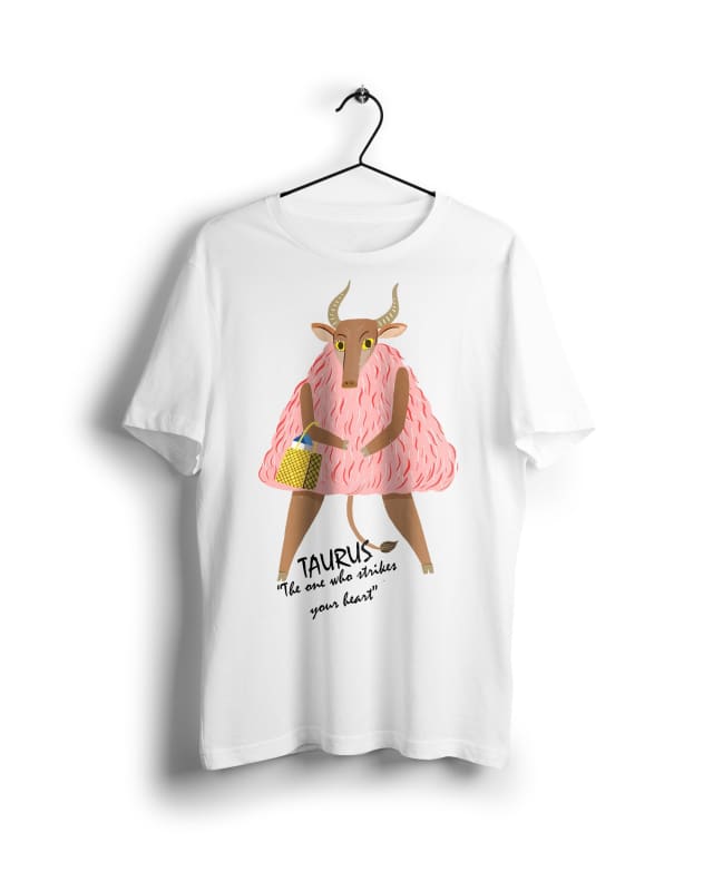 Horoscope Taurus- Digital Graphics Basic T-shirt White - POD