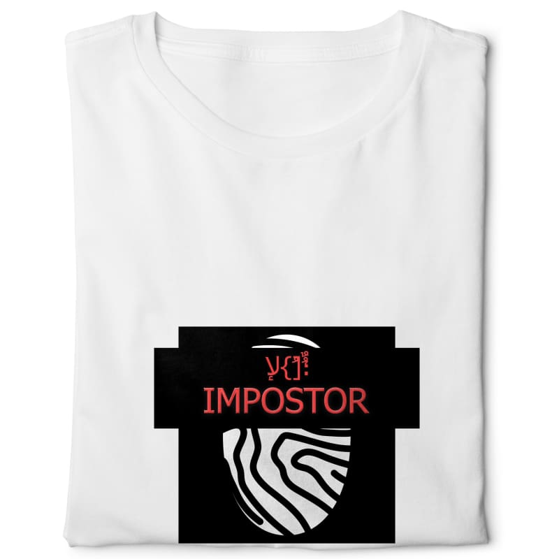 Impostor -Digital Graphics Basic T-shirt White - POD