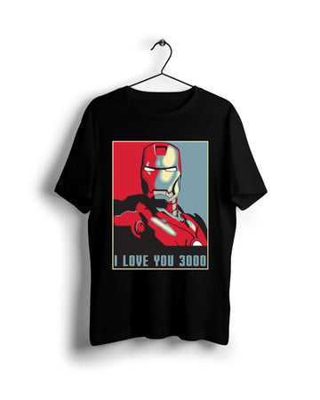 Iron Man i love you 3000 - Digital Graphics Basic T-shirt black - POD