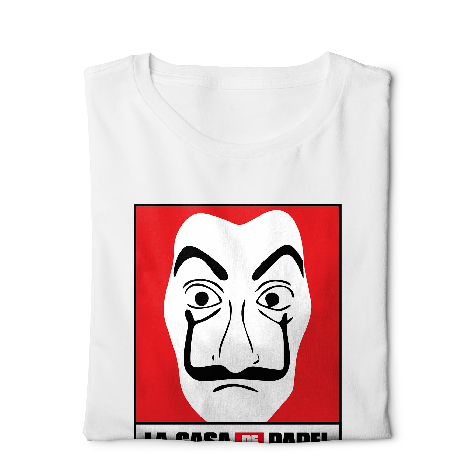 La Casa De Papel Mask - Digital Graphics Basic T-shirt White - Ravin 
