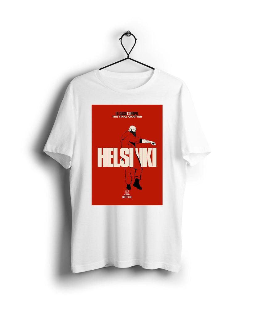 Red Helsinki La Casa De Papel X Ravin X Hippo - Digital Graphics Basic T-shirt White - Ravin 