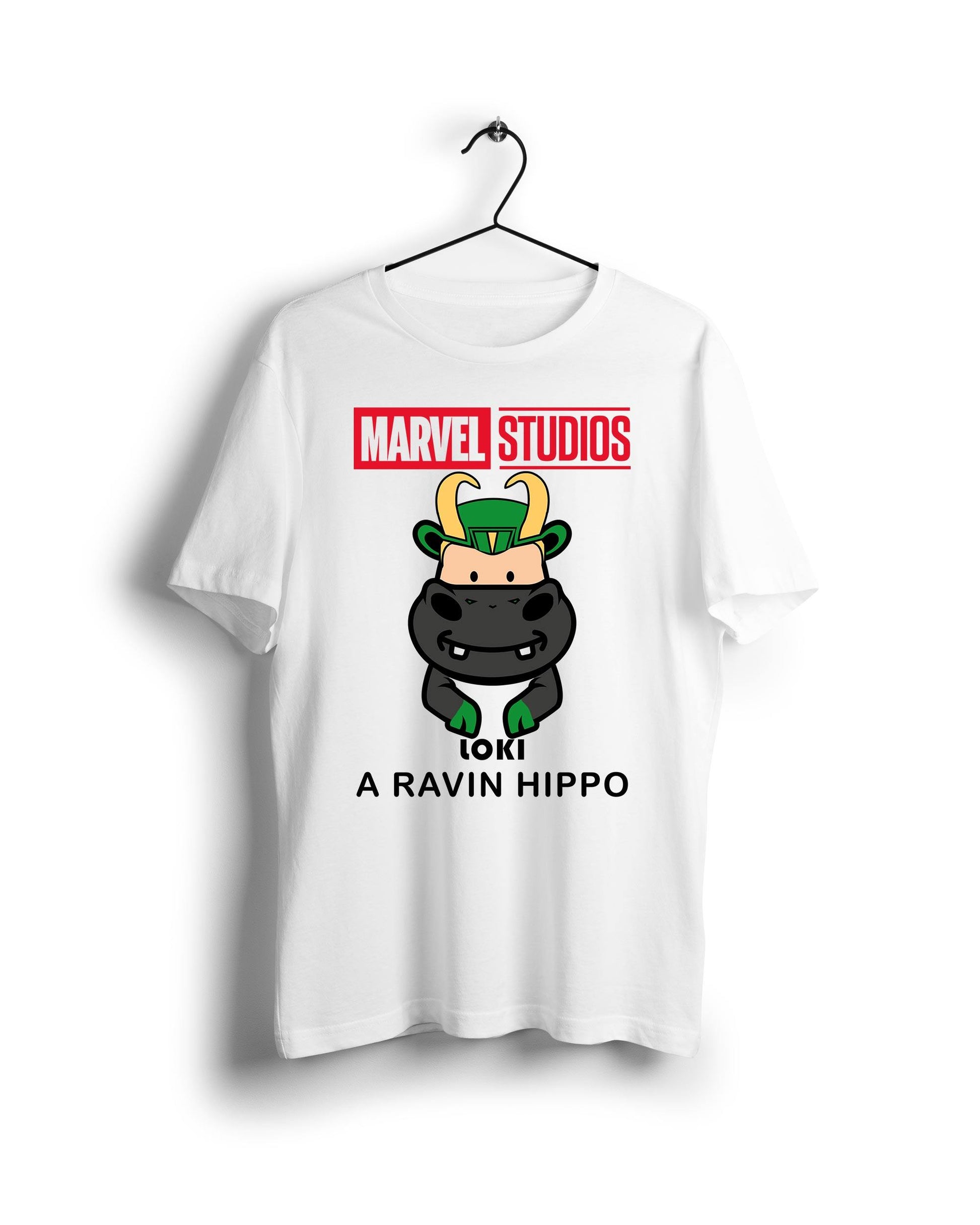 Loki Marvel X A Ravin Hippo - Digital Graphics Basic T-shirt White - Ravin 