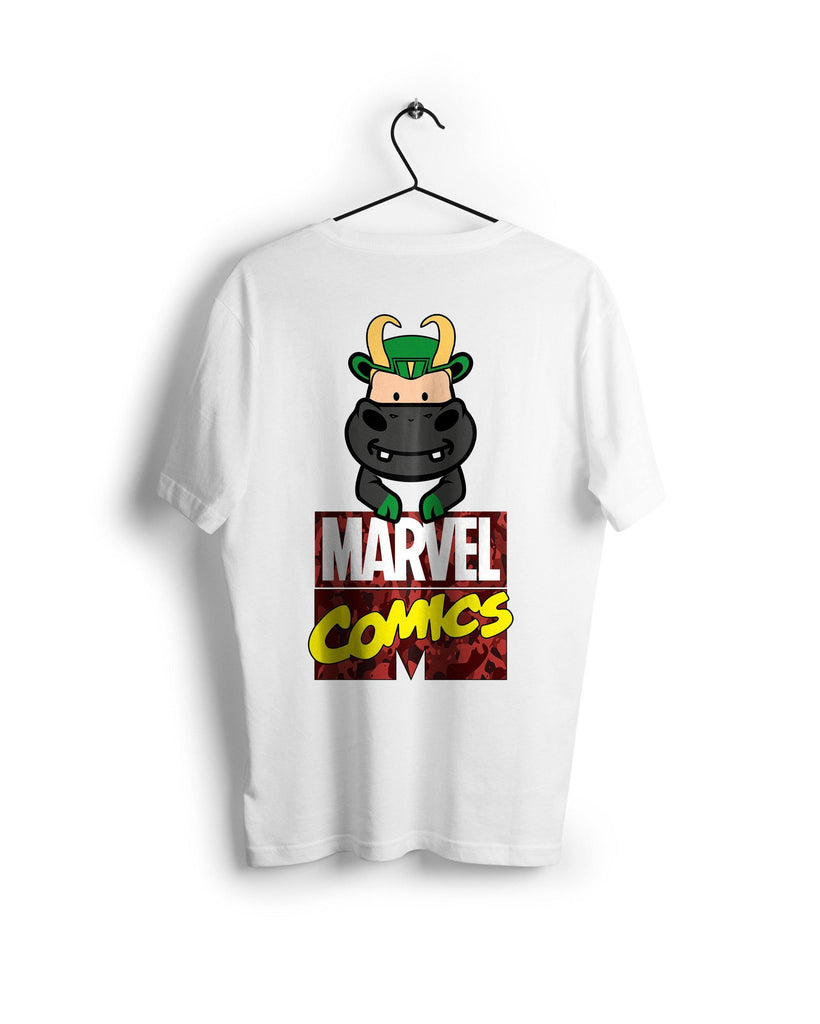 Loki Marvel X A Ravin Hippo - Digital Graphics Basic T-shirt White - Ravin 