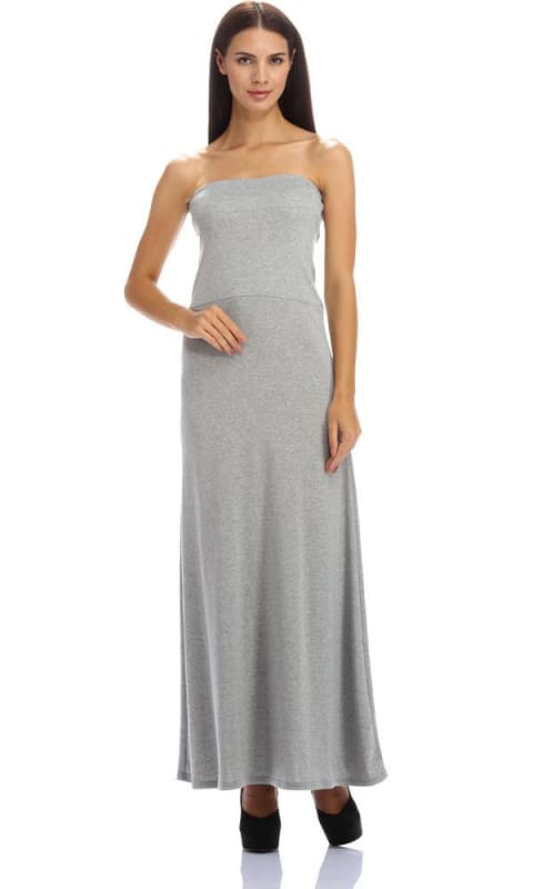 Maxi Dress - Heather Grey - women dresses