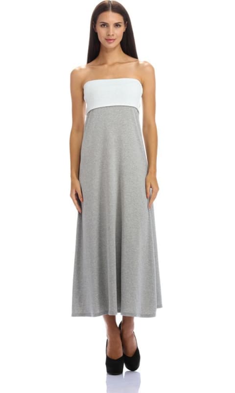 Maxi Dress - Heather Grey - women dresses