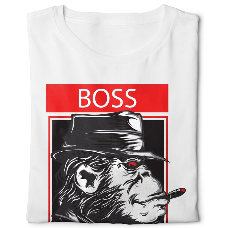 Monkey Boss Digital Graphics Basic T-shirt White - POD