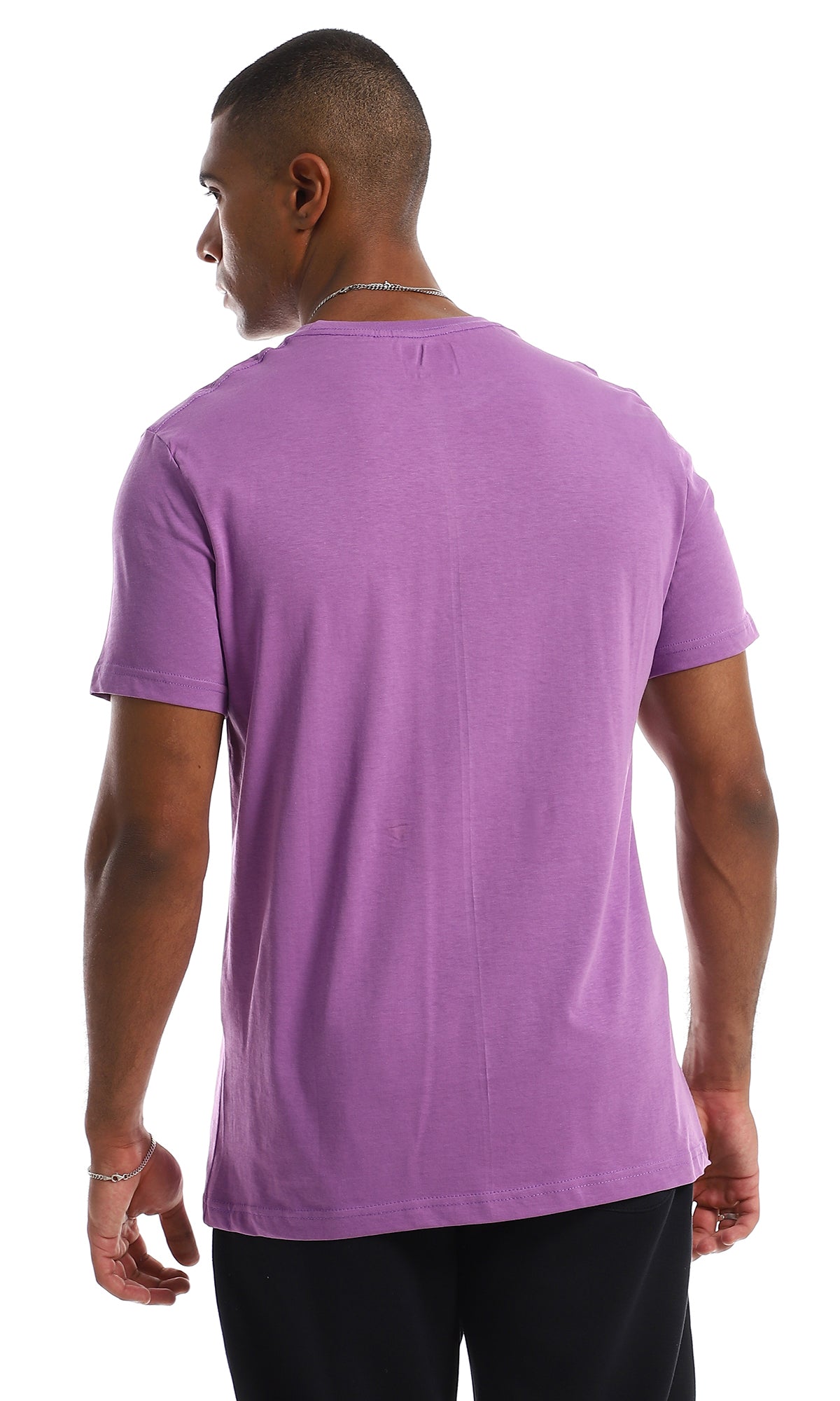 O154937 Summer Comfy Basic Purple T-Shirt