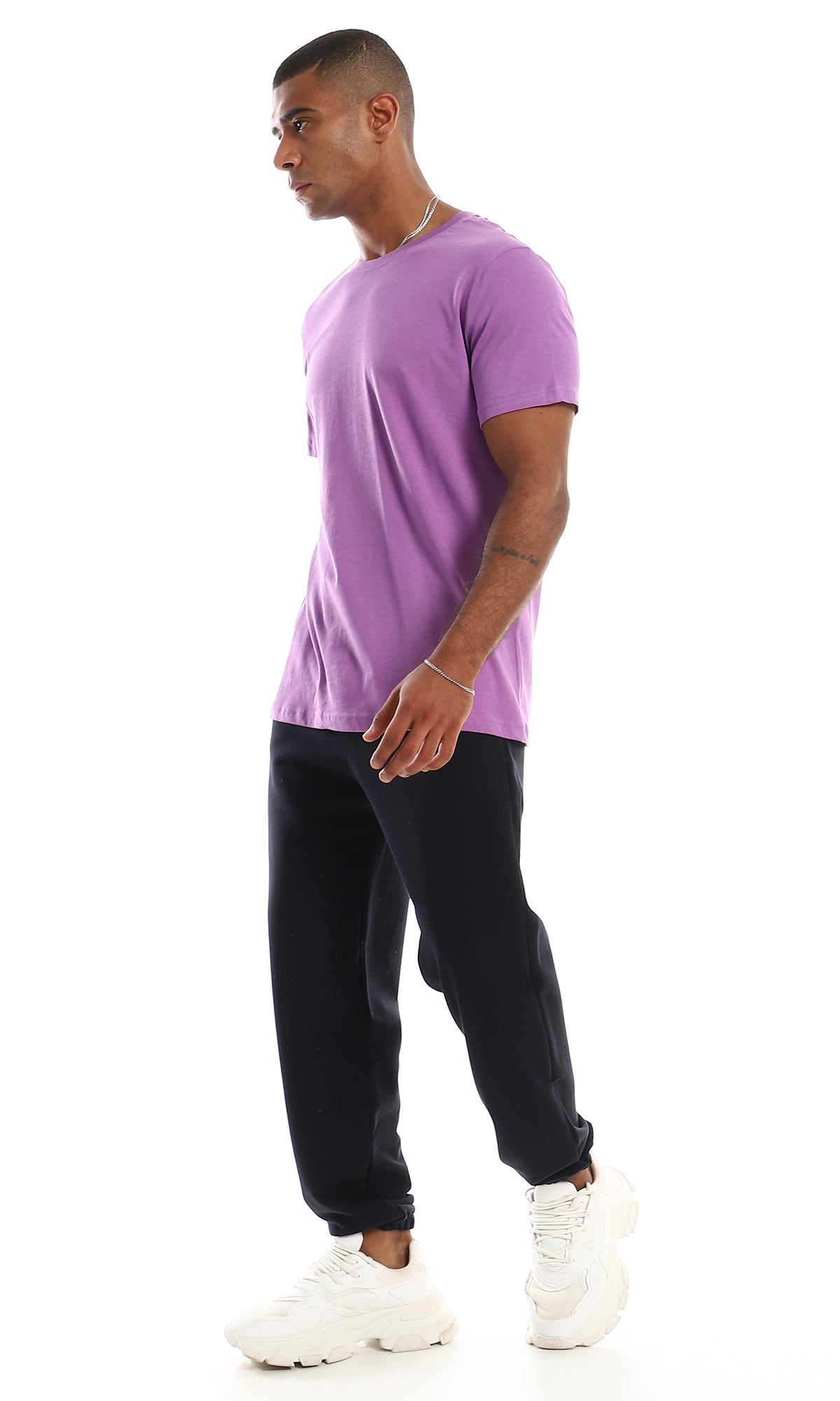 O154937 Summer Comfy Basic Purple T-Shirt