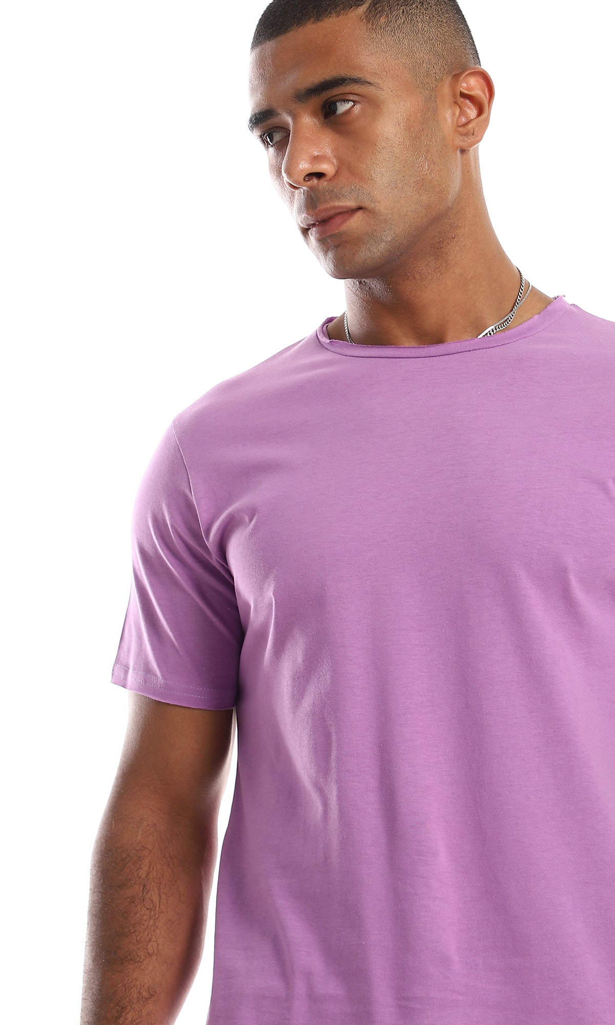 O154944 Light Purple Cotton Slip On T-Shirt - Light Purple