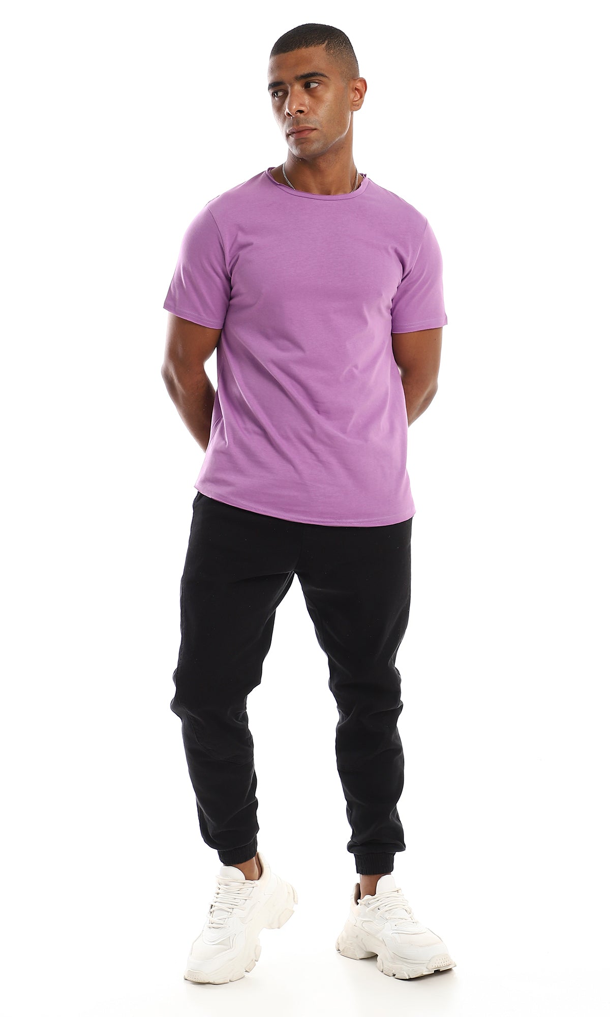 O154944 Light Purple Cotton Slip On T-Shirt - Light Purple