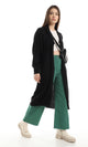O158264 Slip On Fashionable Knitted Black Cardigan
