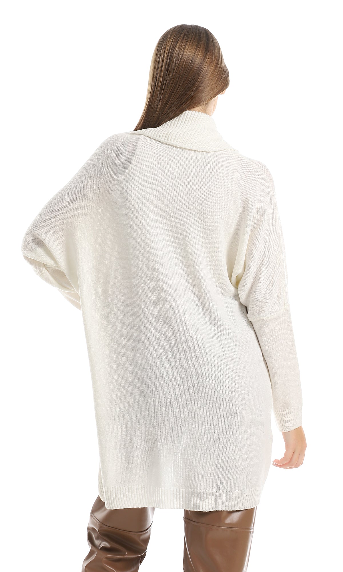 O158268 Classic Shawl Neck Long Sleeved Cardigan - Off White