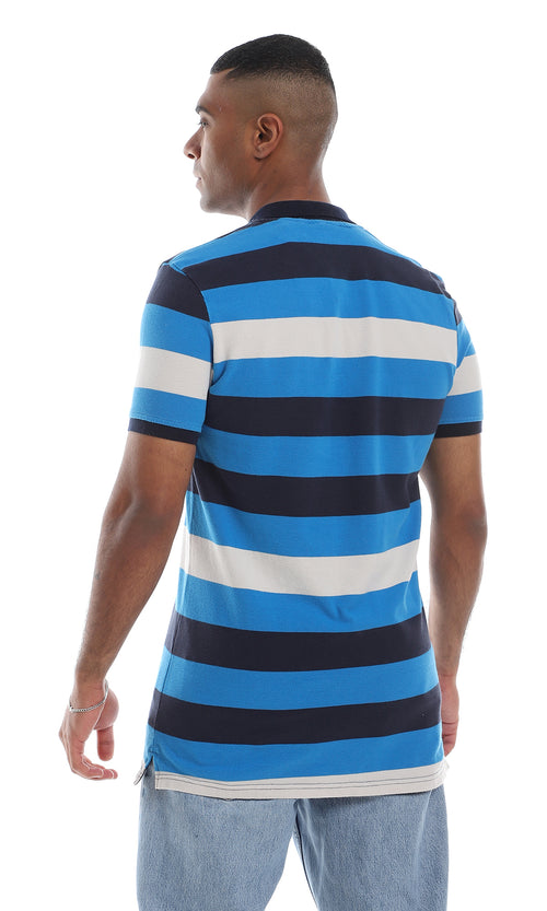 o161042-turn-down-collar-striped-loose-turquoise-navy-blue-polo-shirt-male-polo-shirts