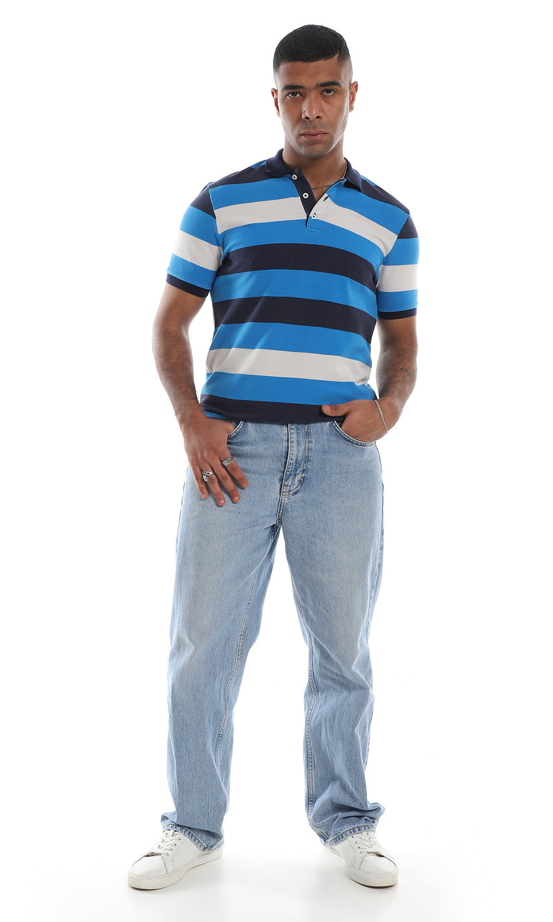 o161042-turn-down-collar-striped-loose-turquoise-navy-blue-polo-shirt-male-polo-shirts