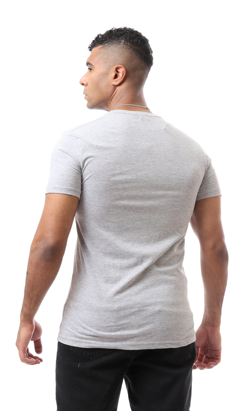 O163312 Casual Eagle Hand-Drawn Heather Grey Tee