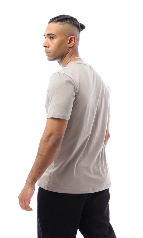 O163363 Round Neck Slip On Medium Grey Tee