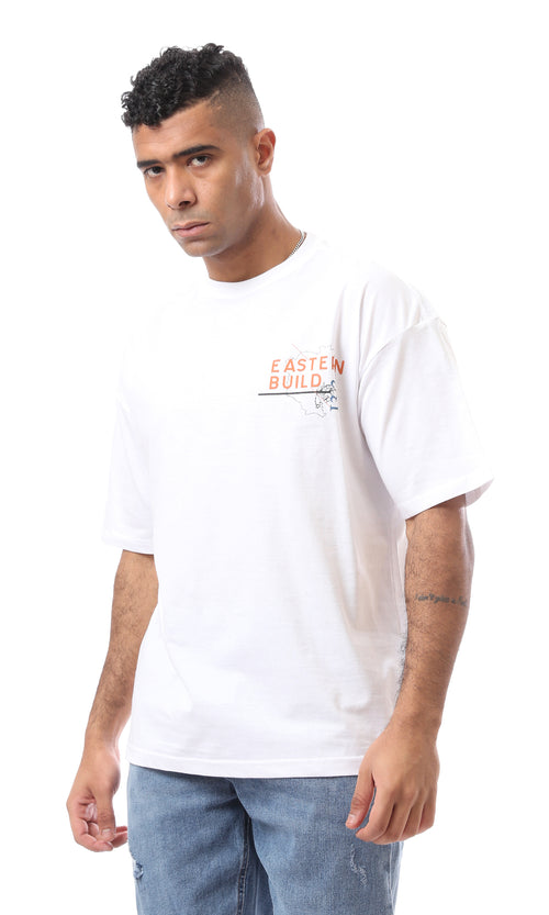 O163366 White Short Sleeves Slip On Regular Tee