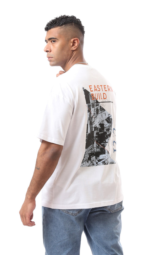 O163366 White Short Sleeves Slip On Regular Tee