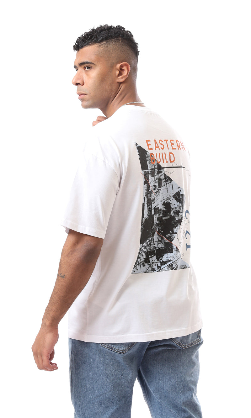 O163366 White Short Sleeves Slip On Regular Tee