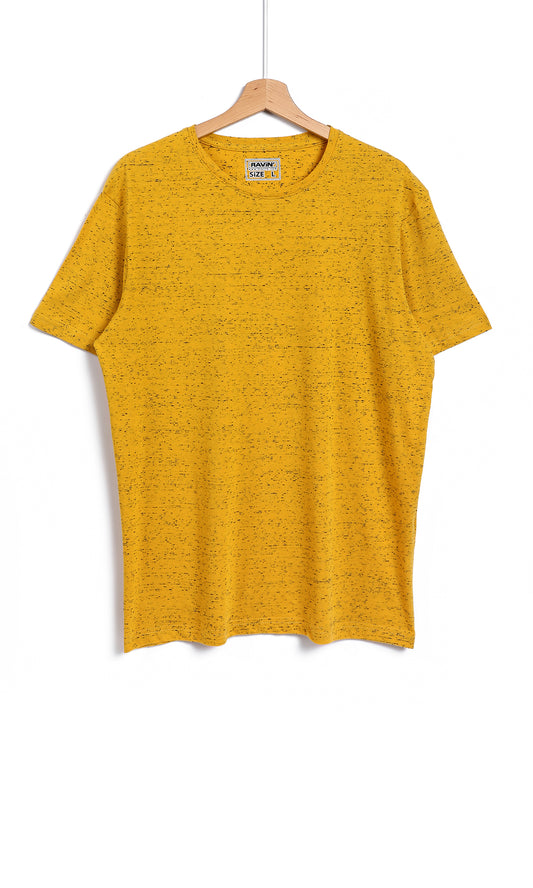 O164011 Classic Self Pattern Heather Mustard T-Shirt