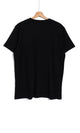 O164020 Short Sleeves Slip On Heather Black T-Shirt