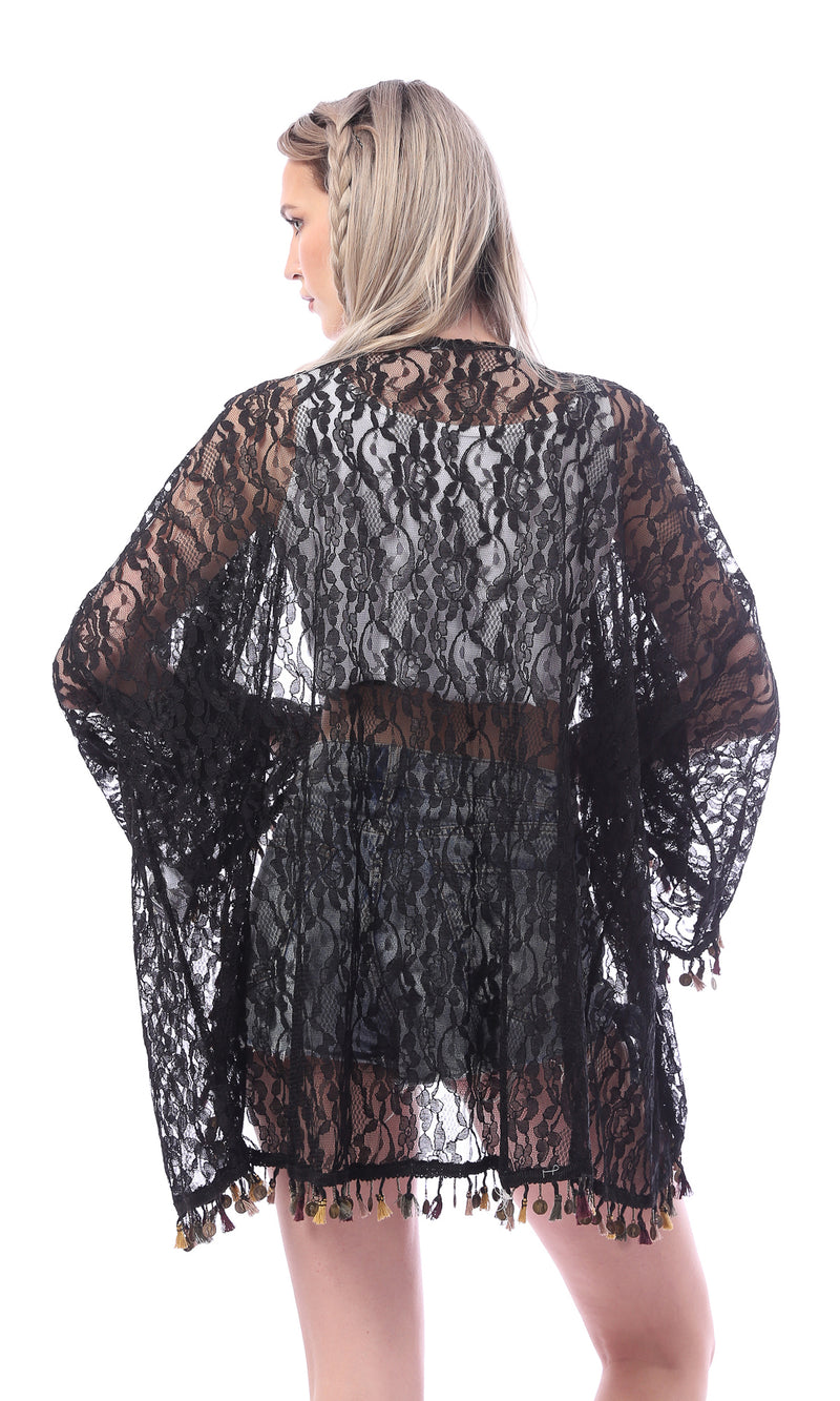 كارديجان بوليستر أسود واسع