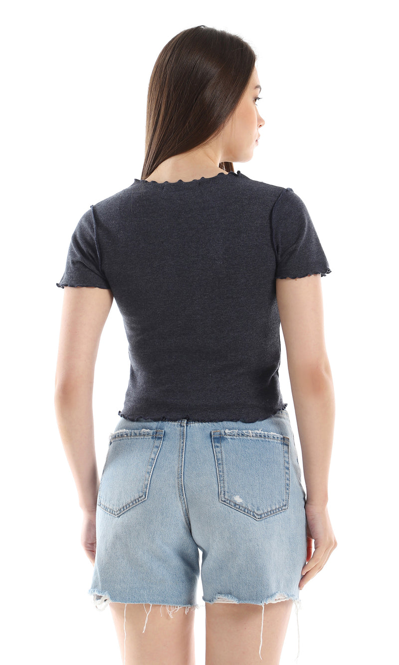 o164655-ruffled-hemline-short-sleeves-round-heather-navy-blue-top-women-short-sleeve-t-shirt