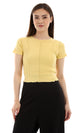 o164663-slip-on-yellow-tee-with-stitching-details-women-short-sleeve-t-shirt