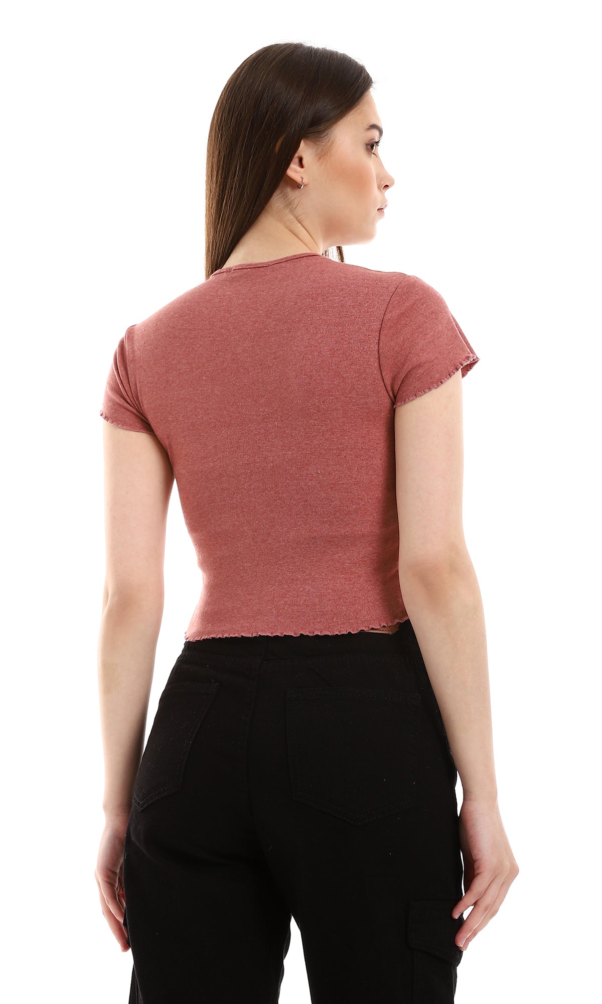 o164667-heather-slip-on-tee-peach-shades-yellow-women-short-sleeve-t-shirt