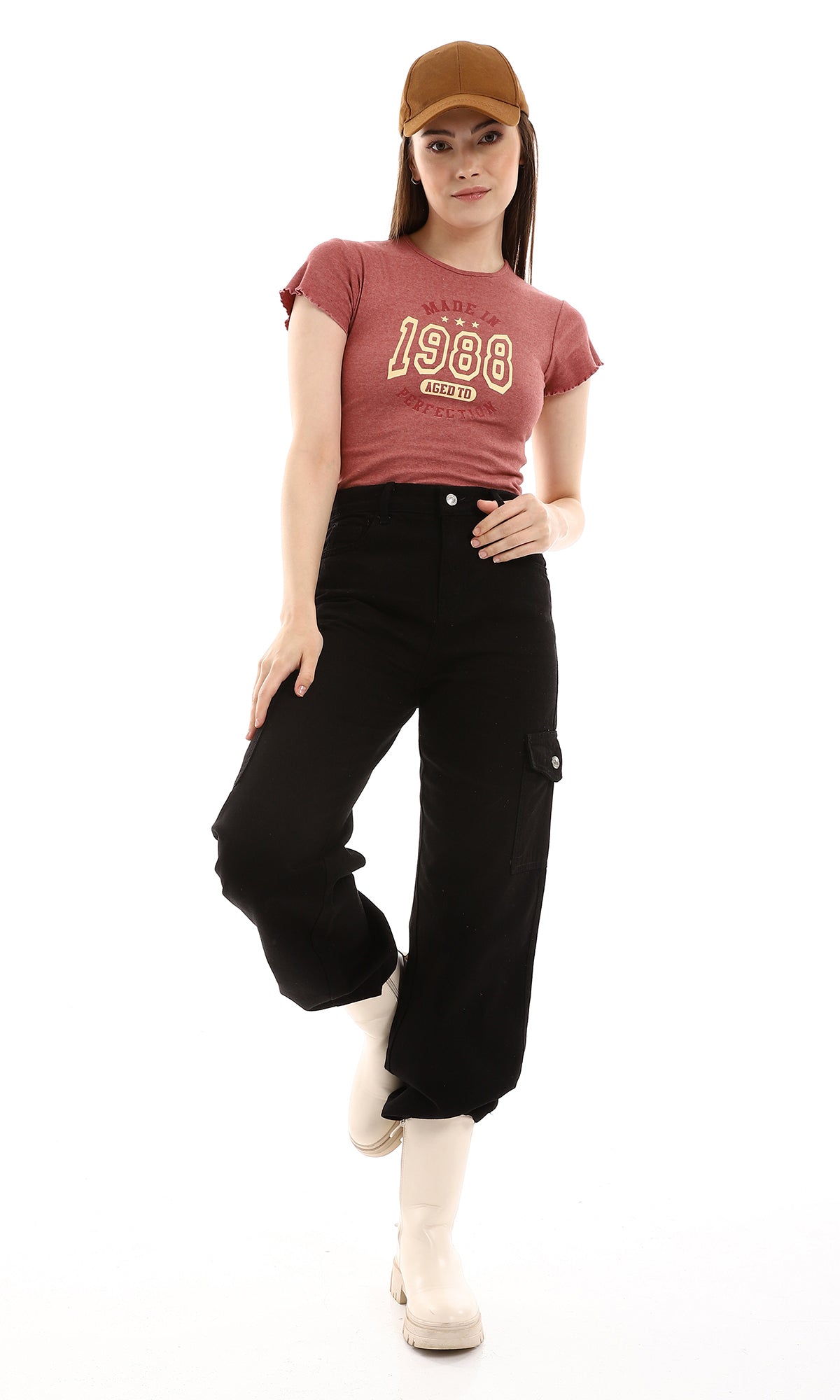 o164667-heather-slip-on-tee-peach-shades-yellow-women-short-sleeve-t-shirt
