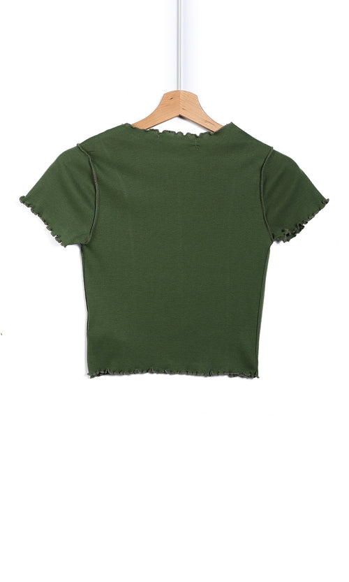 o164670-seaweed-green-short-sleeves-stitched-detailed-tee-women-short-sleeve-t-shirt