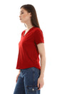 o164684-v-neck-slip-on-burgundy-cotton-tee-women-short-sleeve-t-shirt