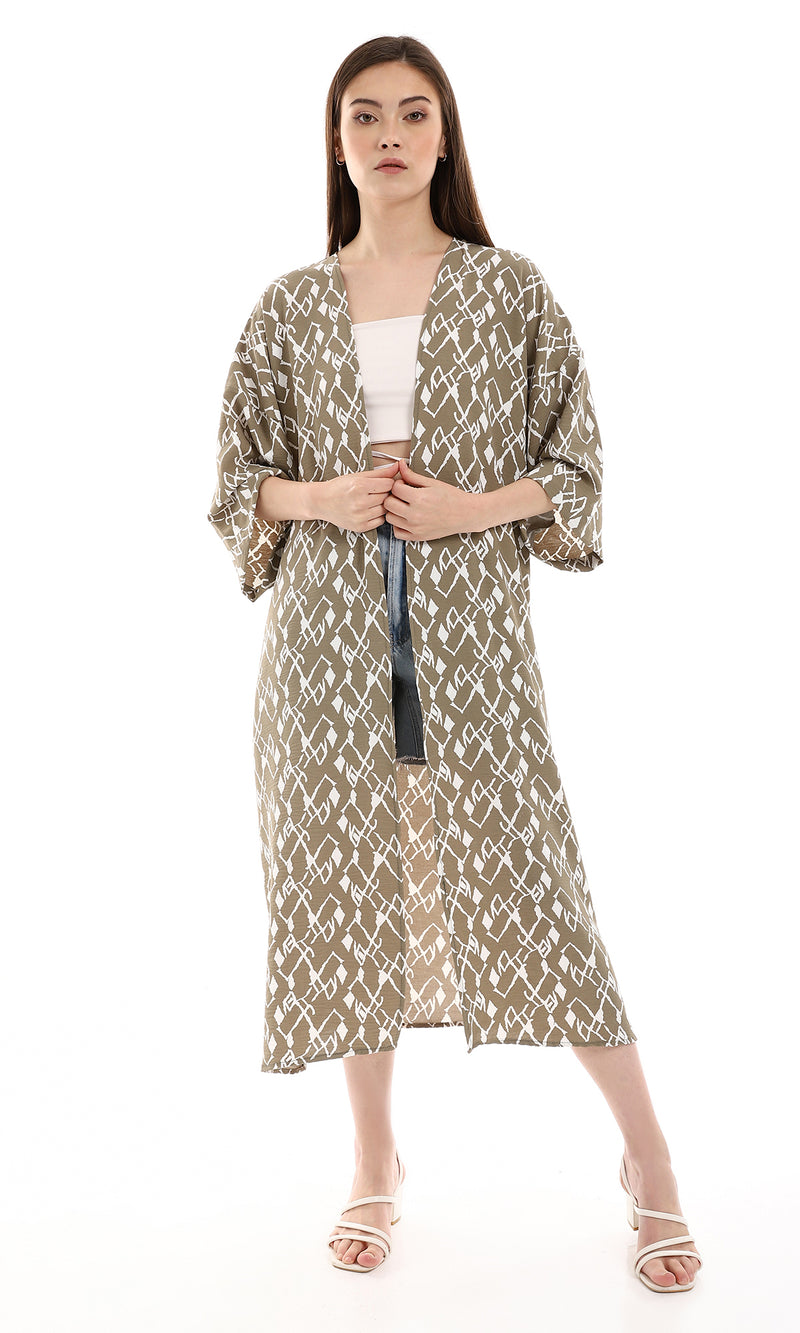 o165311-olive-off-white-open-neckline-long-cardigan-women-cardigan