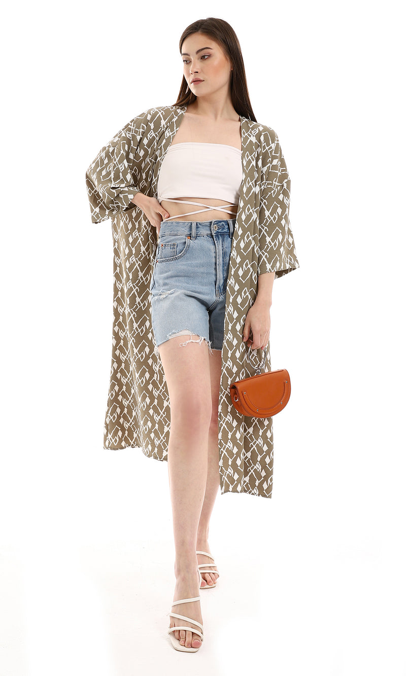 o165311-olive-off-white-open-neckline-long-cardigan-women-cardigan