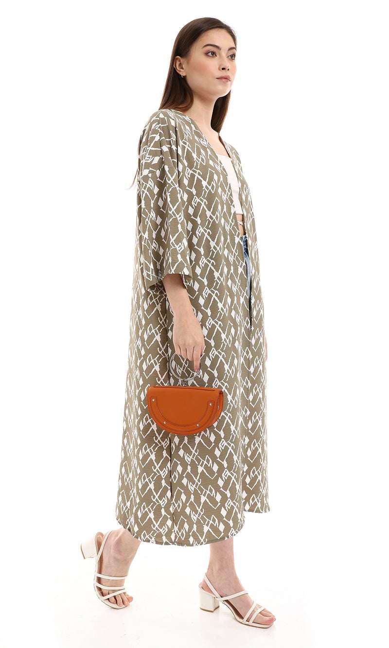 o165311-olive-off-white-open-neckline-long-cardigan-women-cardigan