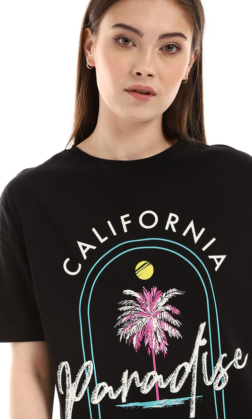 o165818-round-neck-printed-tee-black-white-sky-blue-fuchsia-women-short-sleeve-t-shirt