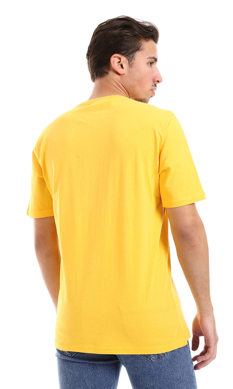 O165980 Mango & Black Chest Printed Tee