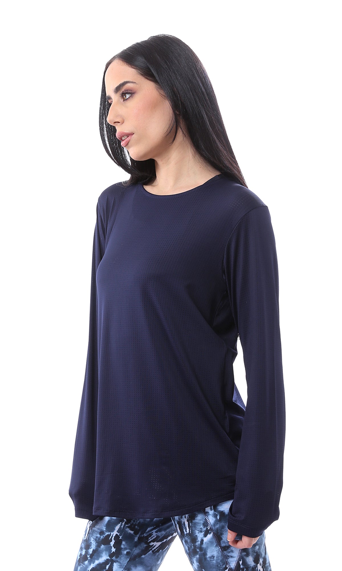 O167551 Comfy Slip On Navy Blue Sports Tee