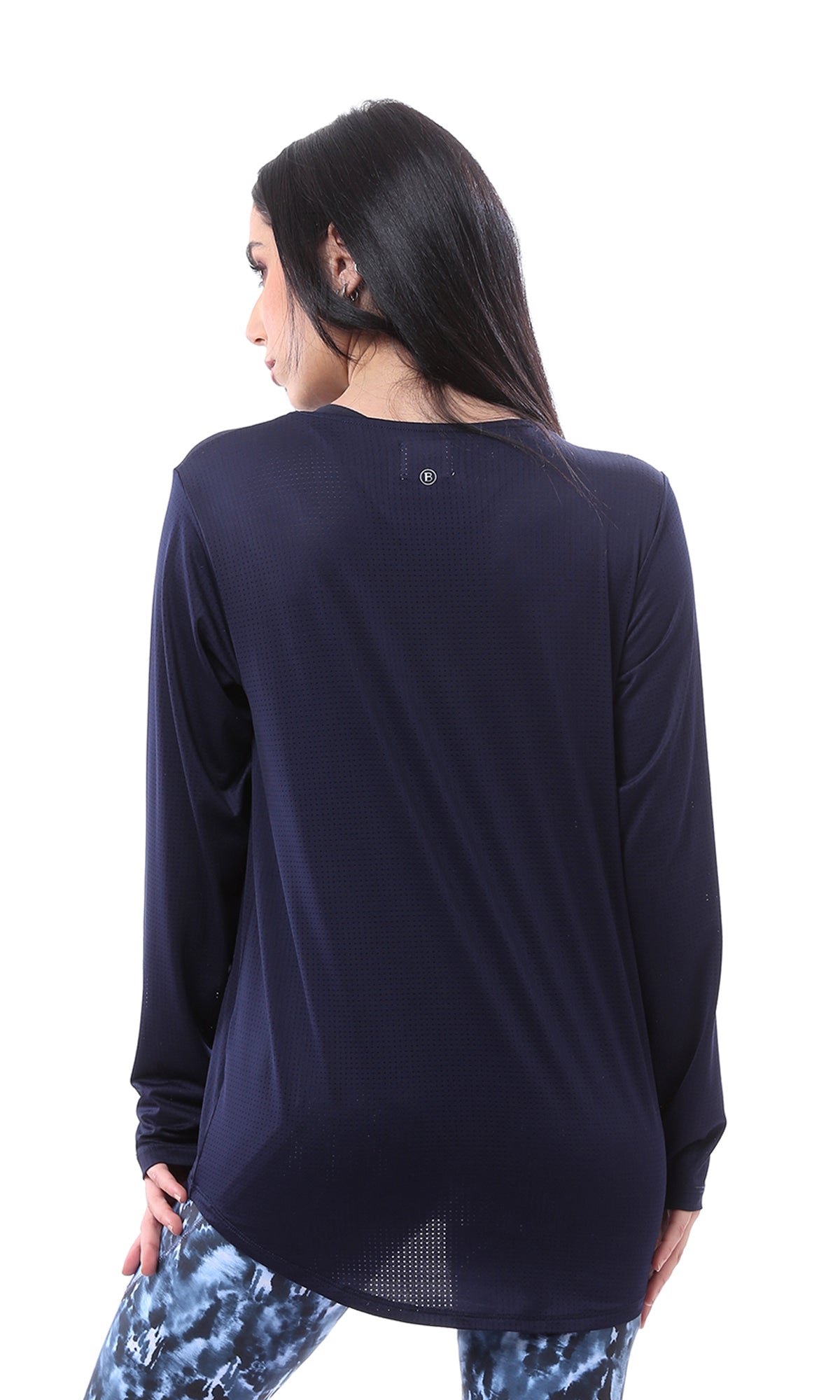 O167551 Comfy Slip On Navy Blue Sports Tee
