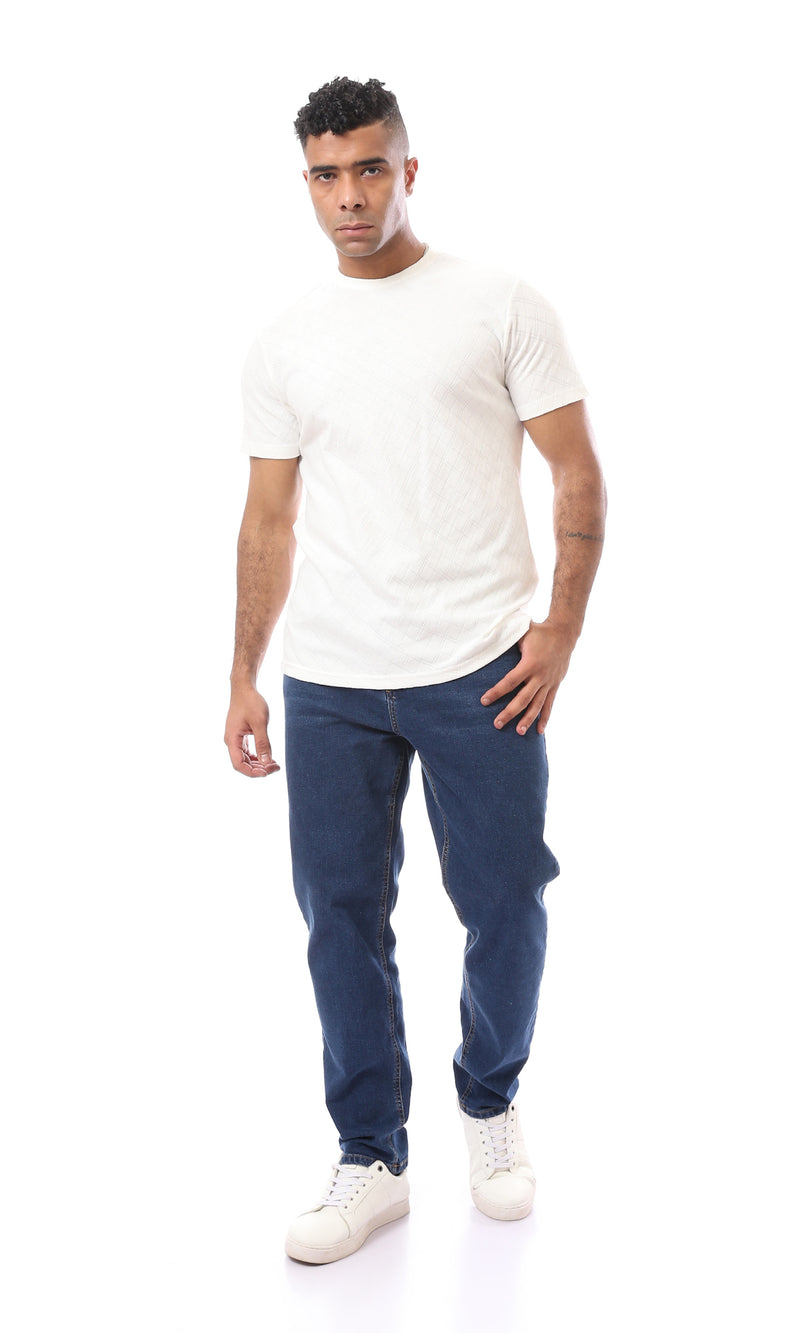 O168069 Self Diamonds Slip On Regular White Tee