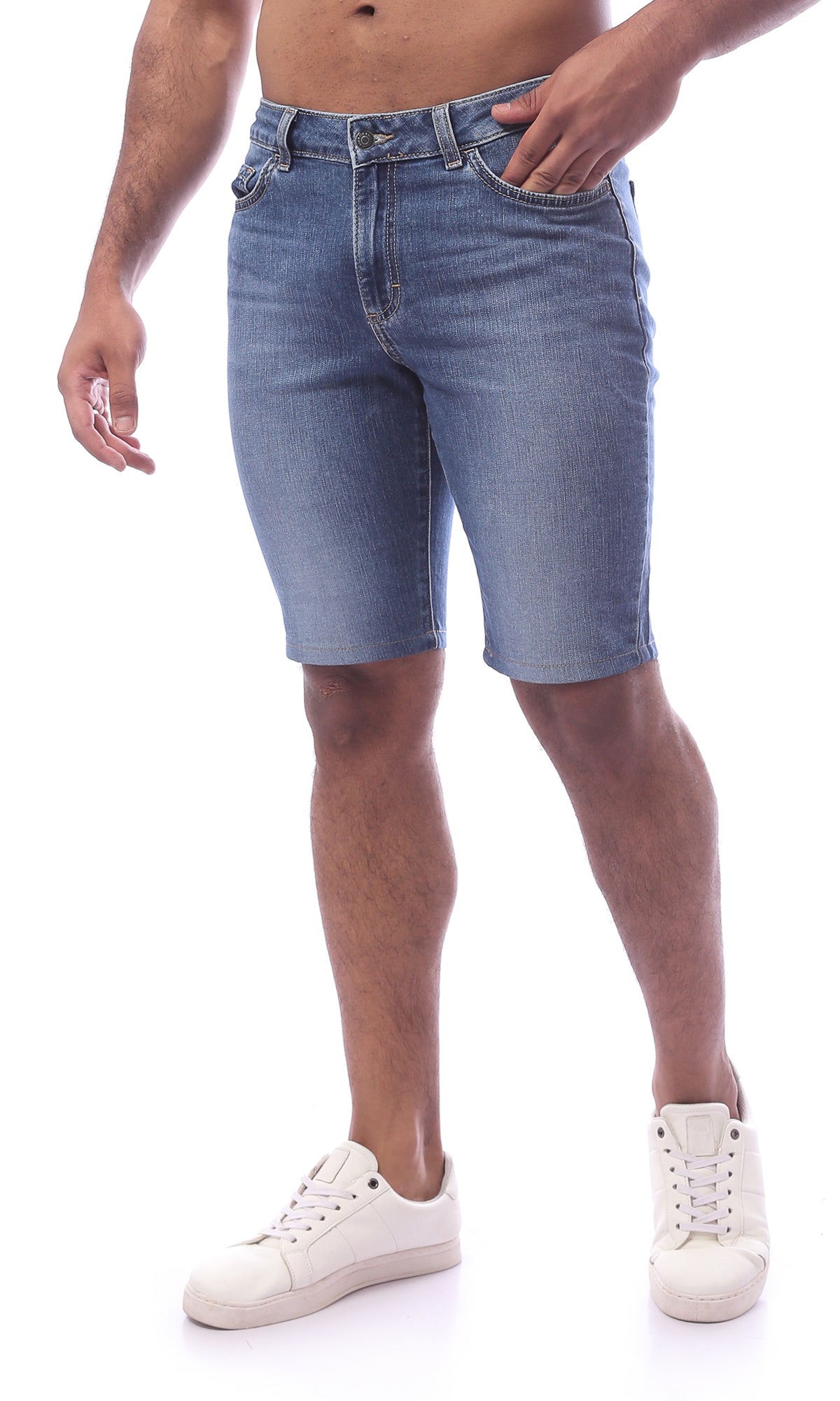 O169723 Blue Regular Fit Comfortable Summer Jeans Shorts