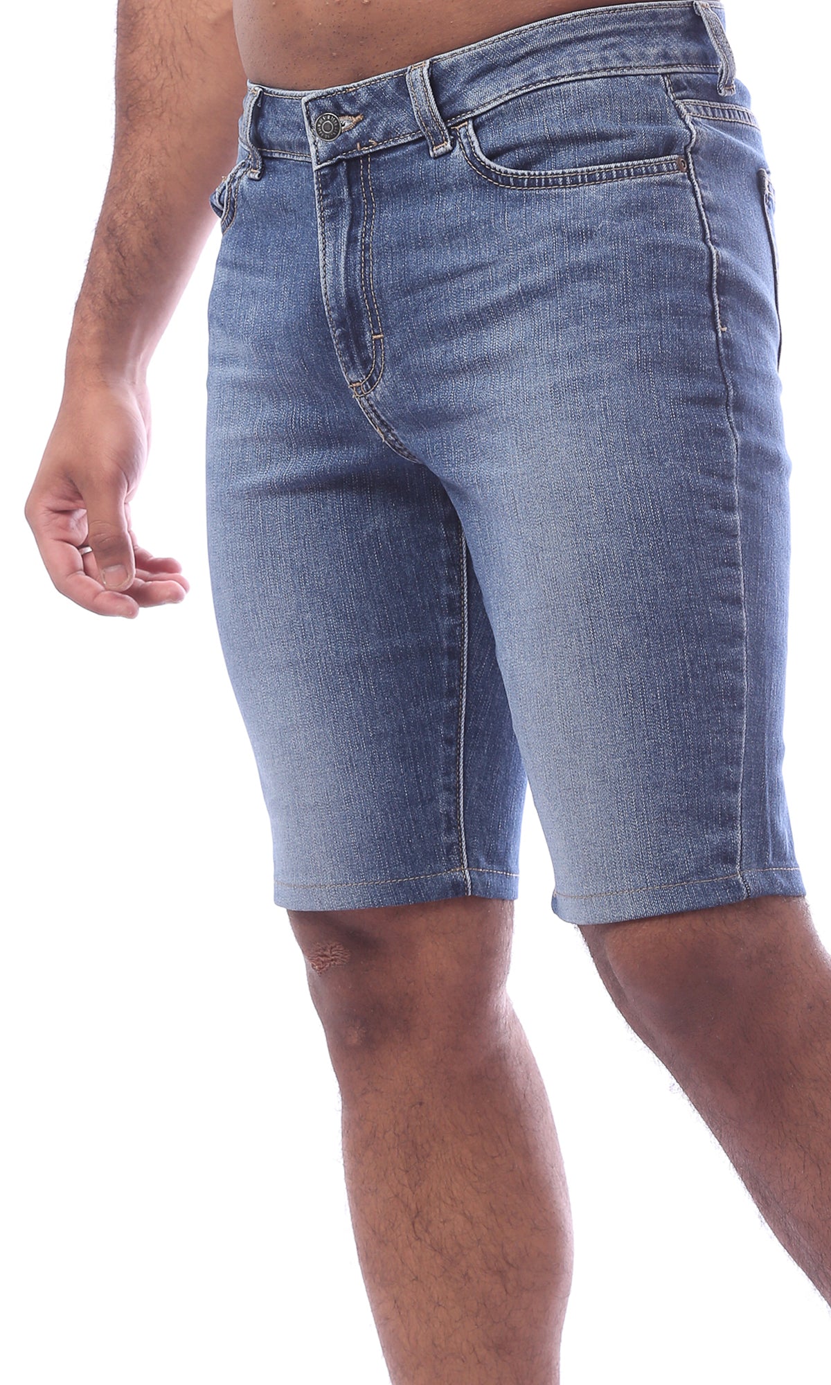 O169723 Blue Regular Fit Comfortable Summer Jeans Shorts